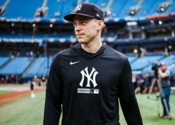 Ben Rice was at live training session prior to the Yankees' 1-0 ALDS loss to the Rays, Tampa, October 3, 2026.