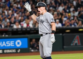 Ben Rice's extra-inning home run gave the Yankees' 4-3 win over the Blue Jays, Toronto, August 16, 2026.
