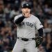 David Bednar reacts after his save in the Yankees' 4-2 win over the Nationals in Washington, D.C., July 11, 2026.